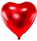Balón srdce červený