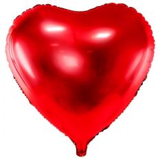Balón srdce červený