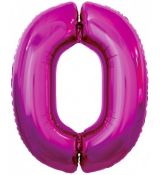 Balón číslo 0 ružový 85cm