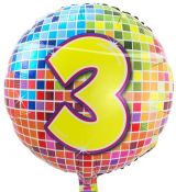 Balón číslo 3 farebný