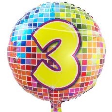 Balón číslo 3 farebný