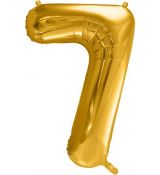 Balón číslo 7 zlatý 86cm