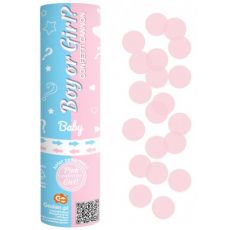 Vystreľovacie konfety dievča alebo chlapec ružové