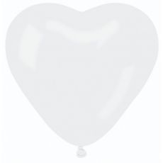 Balón srdce biele 40cm