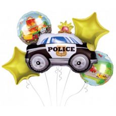 Kytica z balónov Polícia 5ks