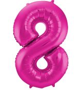 Balón číslo 8 ružový 85cm
