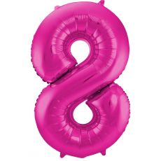 Balón číslo 8 ružový 85cm