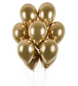 Balón chrómový zlatý 50ks