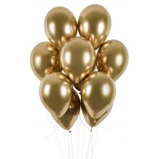 Balón chrómový zlatý 50ks