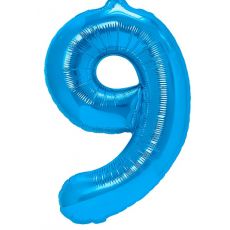 Balón číslo 9 modrý 86cm