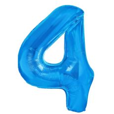 Balón číslo 4 modrý 86cm