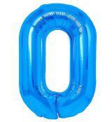 Balón číslo 0 modrý 86cm