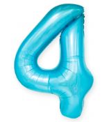 Balón číslo 4 modrý 86cm
