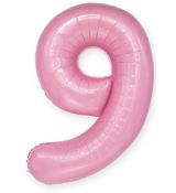 Balón číslo 9 ružový 86cm