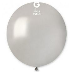 Balón perleťový strieborný 45cm