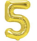 Balón číslo 5 zlatá 35cm