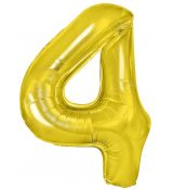 Balón číslo 4 zlatý 86cm