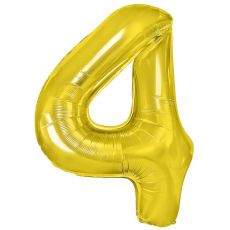 Balón číslo 4 zlatý 86cm