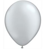 Balón perleťový strieborný 30cm